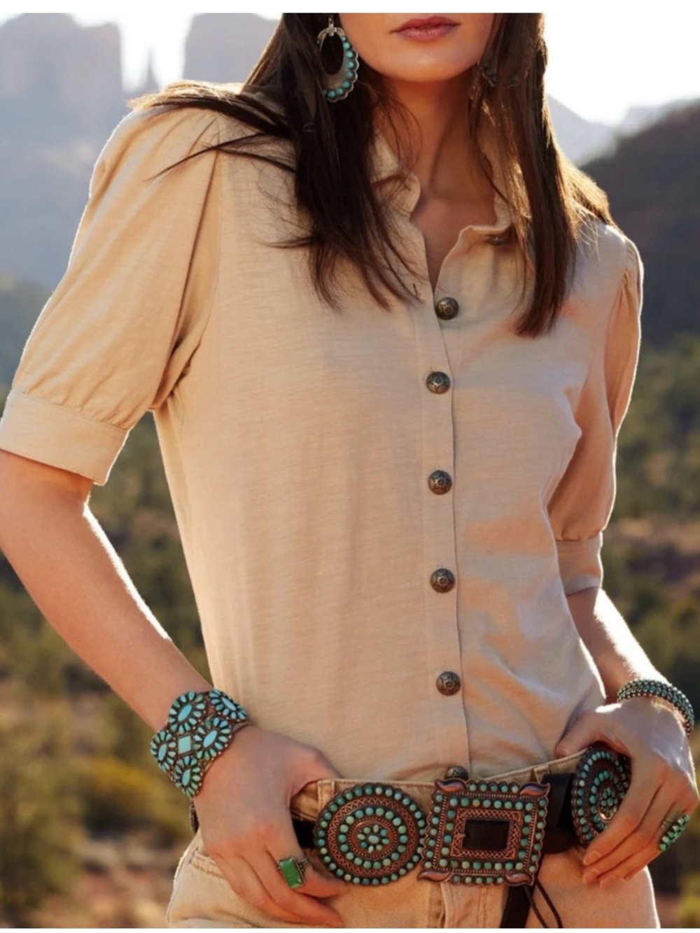 DOUBLE D RANCH Women’s PECOS Cream Blouse